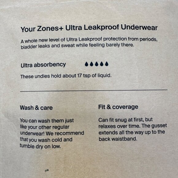 KNIX Zones+ Ultra Leakproof Bikini Back Coverage Womens XS Black Sealed Package - Picture 9 of 11